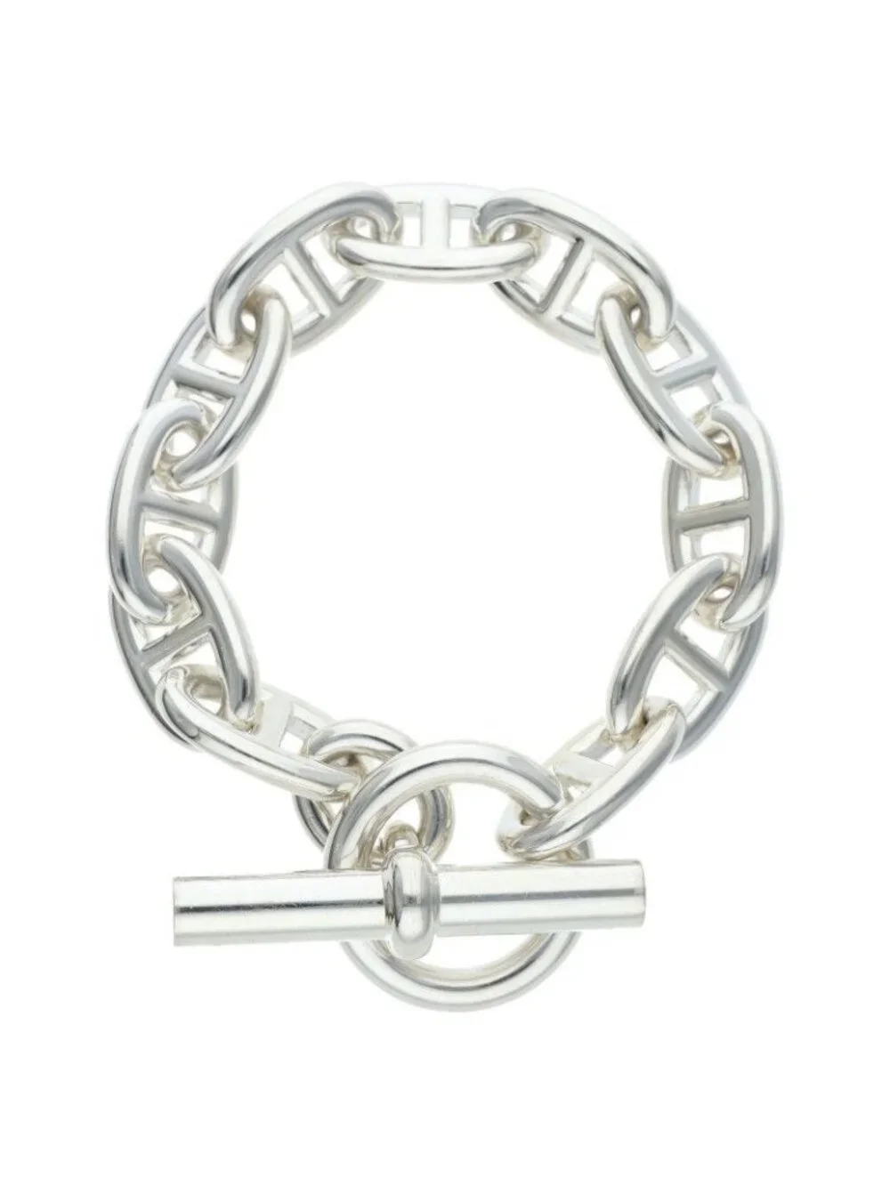 Hermes Chaine D'ancre TGM Silver Bracelet